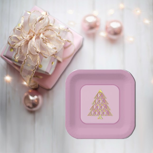 Plato De Papel Placa de papel rosa Joyoux Noel (Subido por el creador)