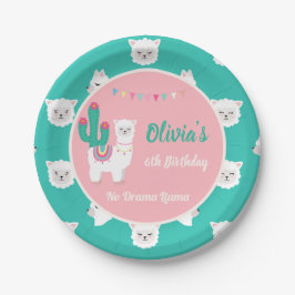 Plato De Papel Placa de papel rosada de la llama