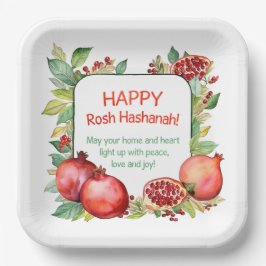 Plato De Papel Placa de papel Rosh Hashanah
