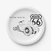 Placa de papel Route 66