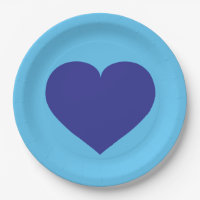 Placa de papel Royal Blue Heart