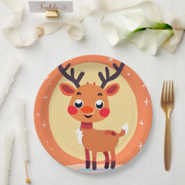 Plato De Papel Placa de papel Rudolph