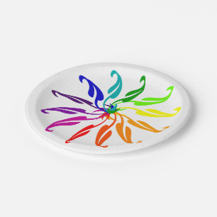 Plato De Papel Placa de papel - Rueda de color