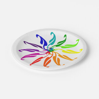 Plato De Papel Placa de papel - Rueda de color