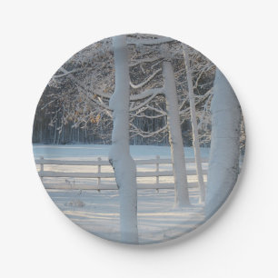 Plato De Papel Placa de papel Snowley en diciembre