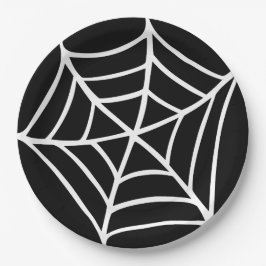 Plato De Papel Placa de papel Spiderweb de Halloween