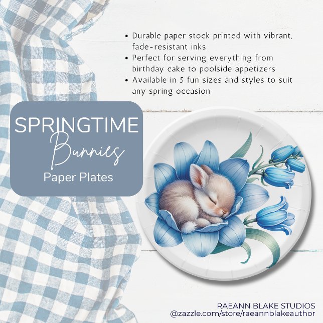 Plato De Papel Placa de papel "Springtime Bunnies" (Subido por el creador)