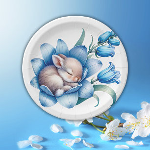 Plato De Papel Placa de papel "Springtime Bunnies"