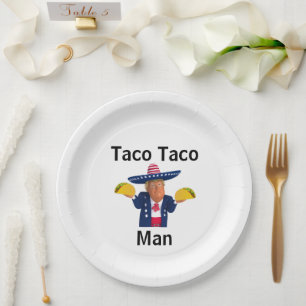 Plato De Papel Placa de papel Taco para hombre