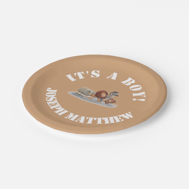 Plato De Papel Placa de papel temática de animales rellenos de ca (Angular)