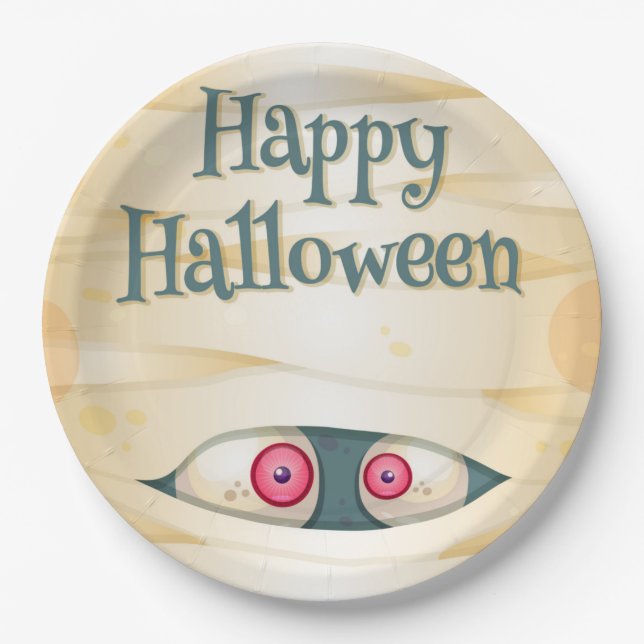 Plato De Papel Placa de papel temático de Halloween (Anverso)