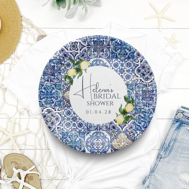 Plato De Papel Placa de papel temático de Italia | Ducha Bridal E (Subido por el creador)
