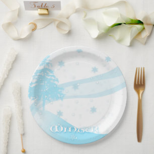 Plato De Papel Placa de papel temático para invierno