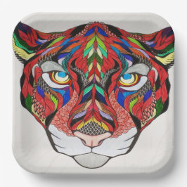 Plato De Papel Placa de papel tigre