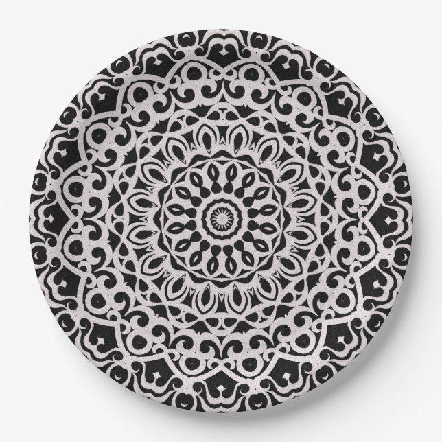 Plato De Papel Placa de papel tribal Mandala G385 (Anverso)
