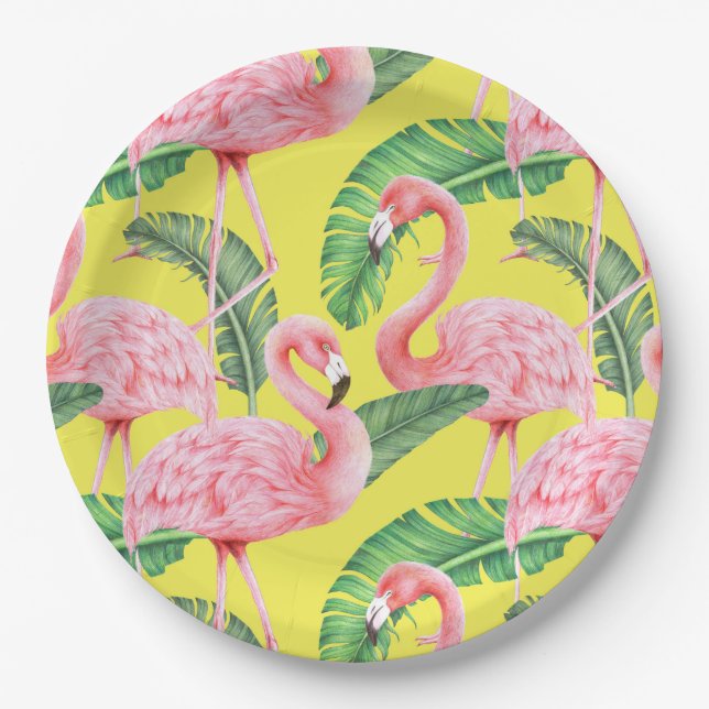 Plato De Papel Placa de papel tropical (Anverso)