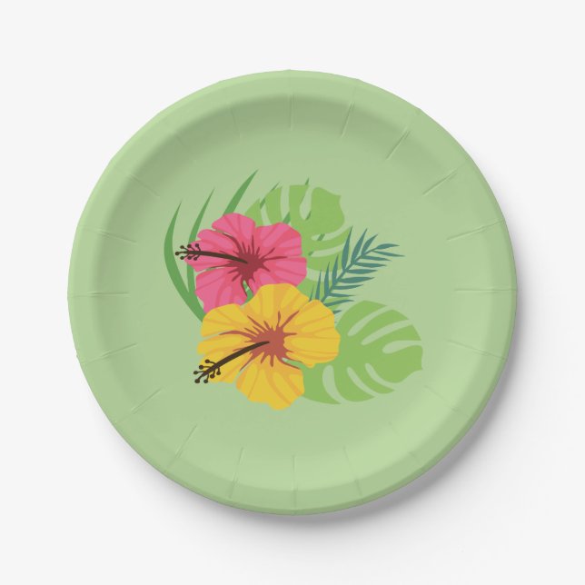 Plato De Papel Placa de papel tropical (Anverso)