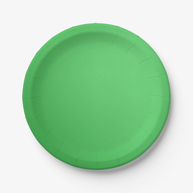 Plato De Papel Placa de papel verde (Anverso)
