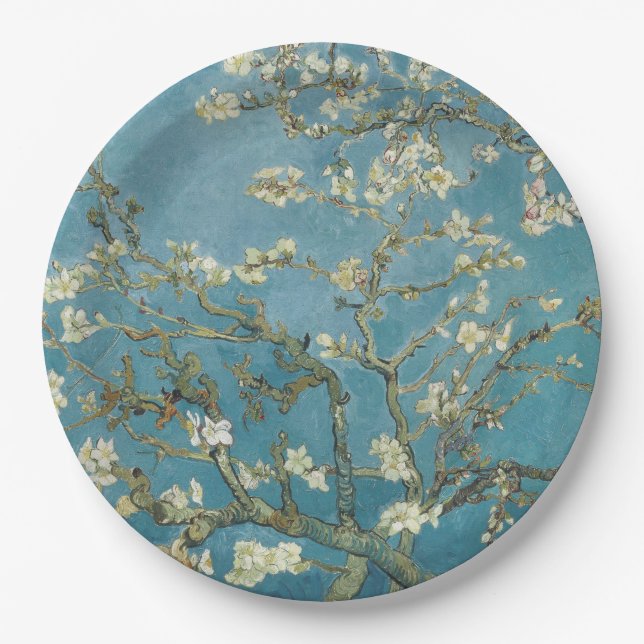 PLATO DE PAPEL PLACA DE PAPEL: VINVENT VAN GOGH : ALMOND BLOSSOMS (Anverso)