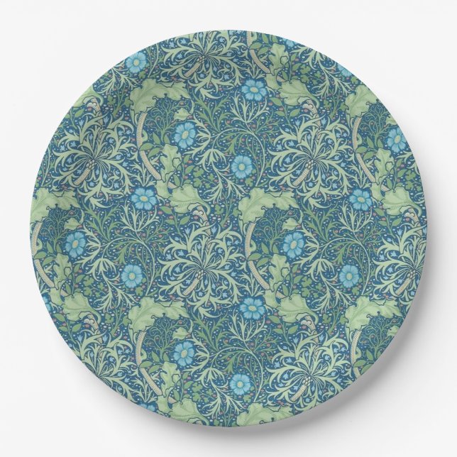 PLATO DE PAPEL PLACA DE PAPEL : WILLIAM MORRIS : ALGAS (Anverso)