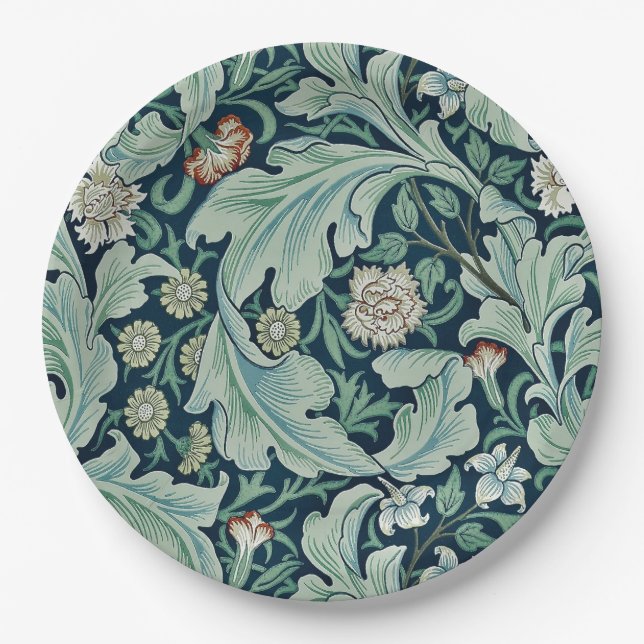PLATO DE PAPEL PLACA DE PAPEL : WILLIAM MORRIS : DISEÑO FLORAL (Anverso)