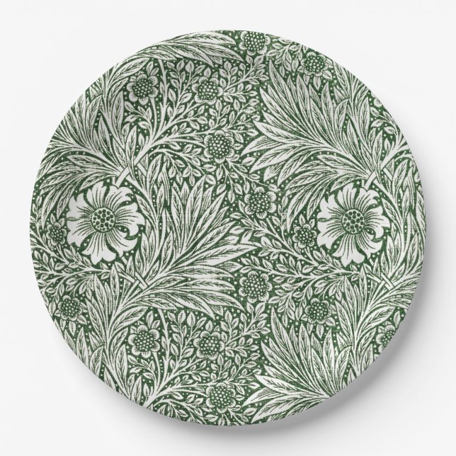 PLATO DE PAPEL PLACA DE PAPEL: WILLIAM MORRIS : MARIGOLIS FLORAL  (Anverso)