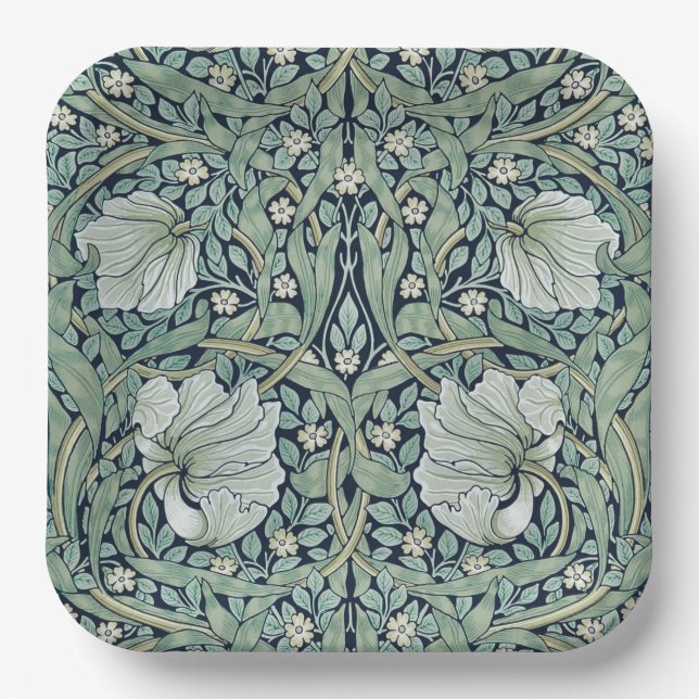 PLATO DE PAPEL PLACA DE PAPEL : WILLIAM MORRIS : PIMPERNEL (Anverso)