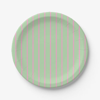 Plato De Papel Placa de pared ligera rayada de color verde claro 