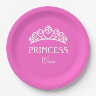 Plato De Papel Placa de princesa personalizada con nombre