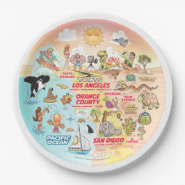 Plato De Papel Placa de puesta de sol de SoCal