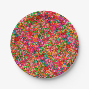 Plato De Papel Placa de rociado de confetti
