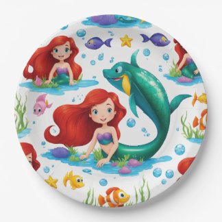 Plato De Papel Placa de sirena
