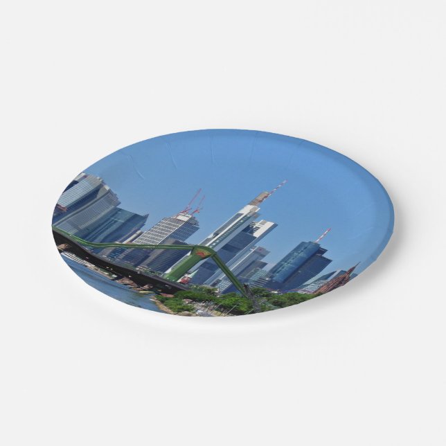 Plato De Papel Placa de skyline de Frankfurt (Angular)