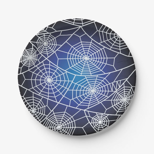 Plato De Papel Placa de Spider Webs (Anverso)