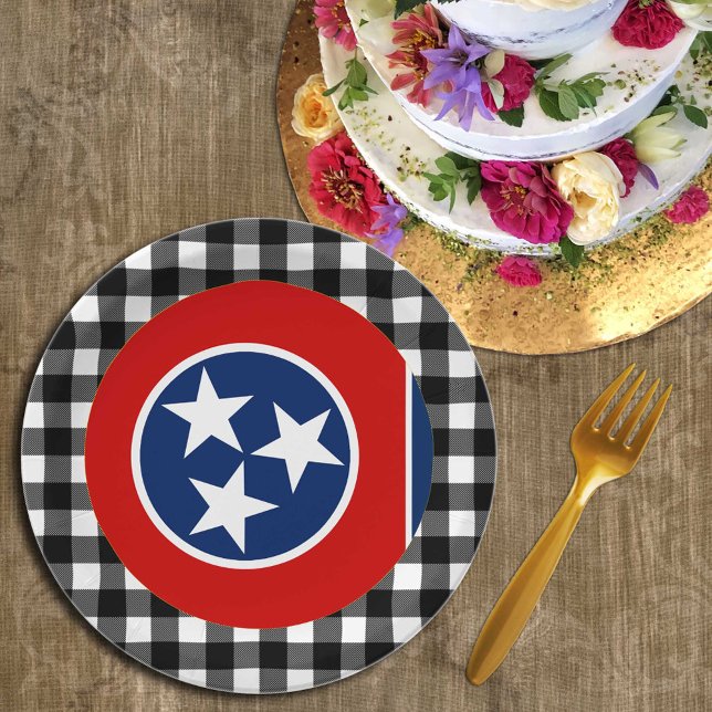 Plato De Papel Placa de Tennessee, Estados Unidos con manto de bú (Subido por el creador)