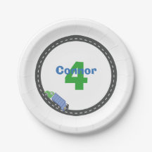 Placa del cumpleaños del camión de basura