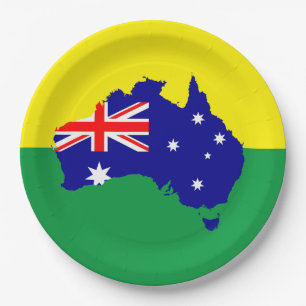 Plato De Papel Placa del Día de Australia