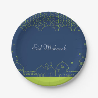Plato De Papel Placa del fiesta de Eid