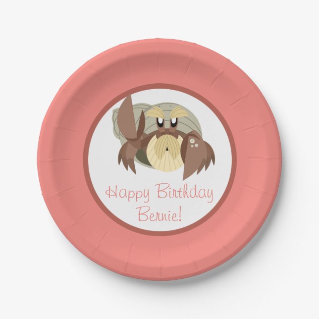 Plato De Papel Placa del fiesta de la roca del frailecillo - (Anverso)