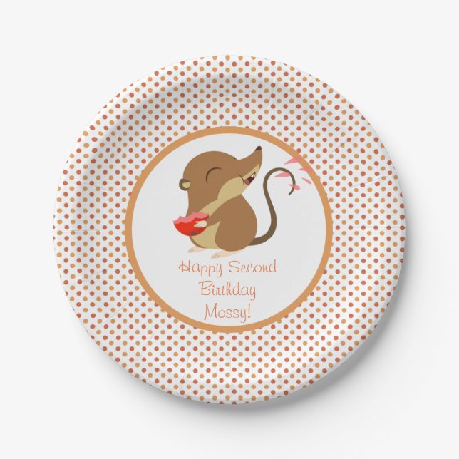 Plato De Papel Placa del fiesta de la roca del frailecillo - (Anverso)