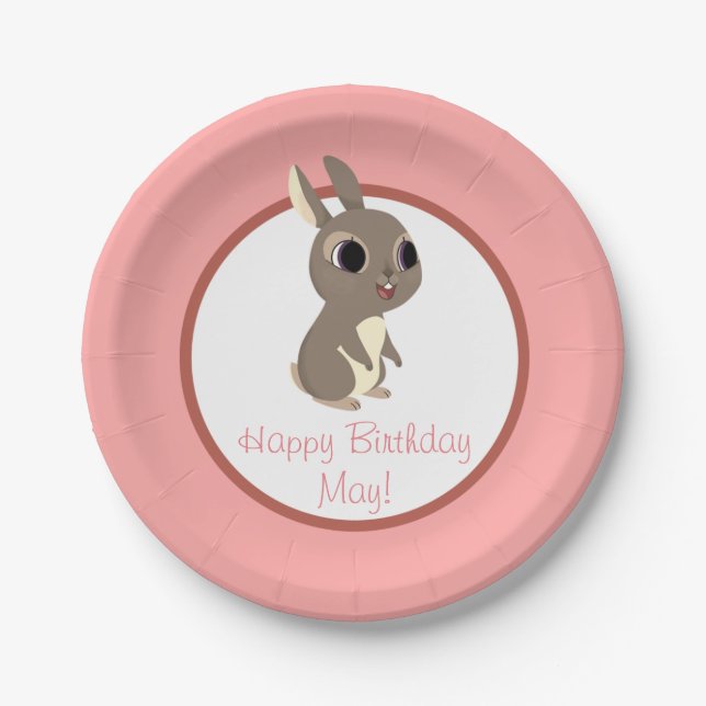 Plato De Papel Placa del fiesta de la roca del frailecillo - (Anverso)