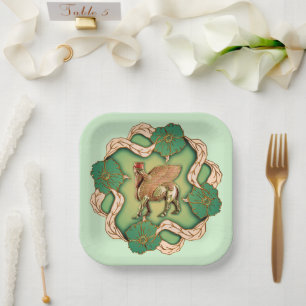 Plato De Papel Placa elegante de papel lamassu
