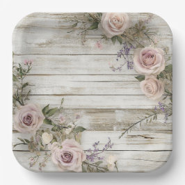 Plato De Papel Placa elegante de papel para bodas