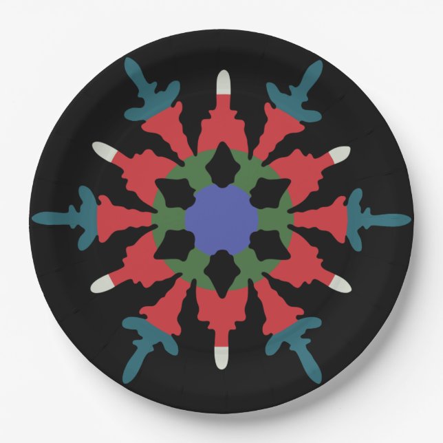 Plato De Papel Placa feriada Flake caliente (Anverso)