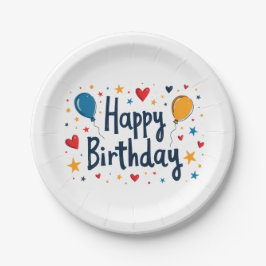 Plato De Papel placa fiesta