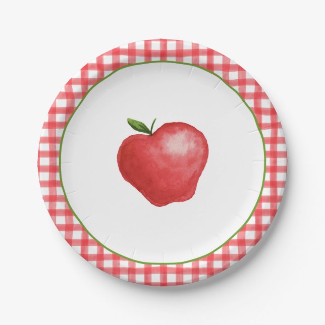 Plato De Papel Placa Fiesta Apple (Anverso)
