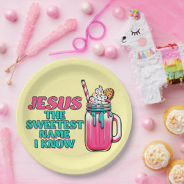 Plato De Papel Placa Fiesta basada en la fe