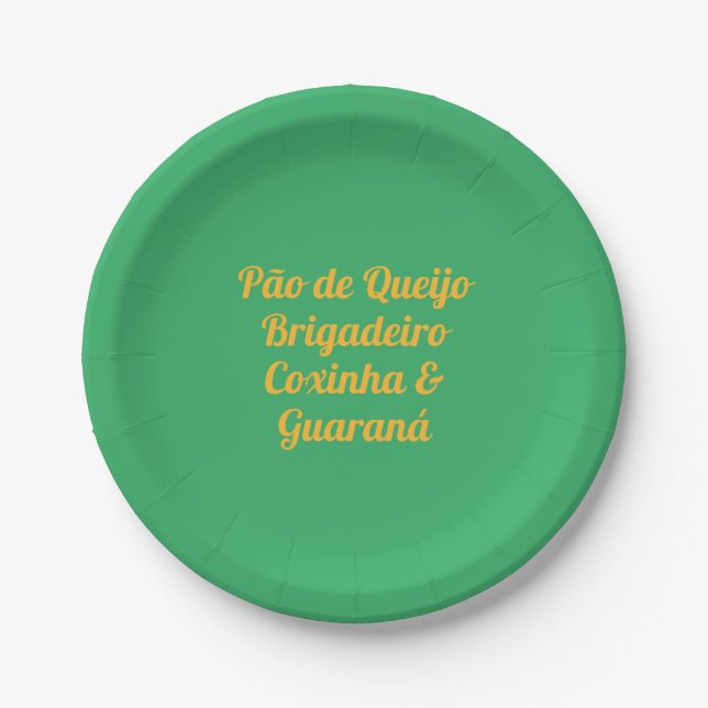 Plato De Papel Placa Fiesta brasileña (Anverso)
