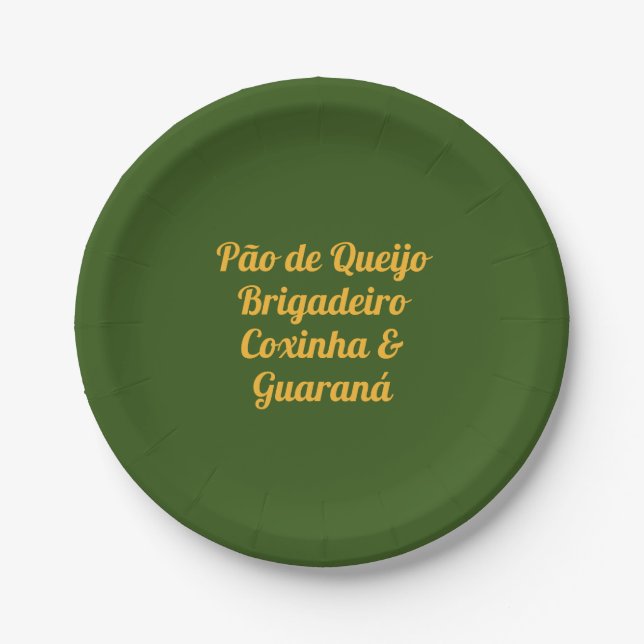 Plato De Papel Placa Fiesta brasileña (Anverso)