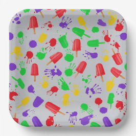 Plato De Papel Placa Fiesta de amigos congelados